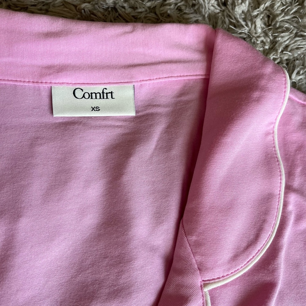 Cmfrt Women's Luna Lounge Pink PJ Set-size XS - Picture 6 of 8